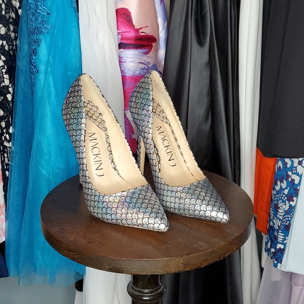 Mackin J Metallic Iridescent Mermaid Heels